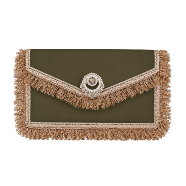 Sabyasanchi Gota Money Envelopes & Clutches Green Sabyasanchi Gota Money Envelopes & Clutches